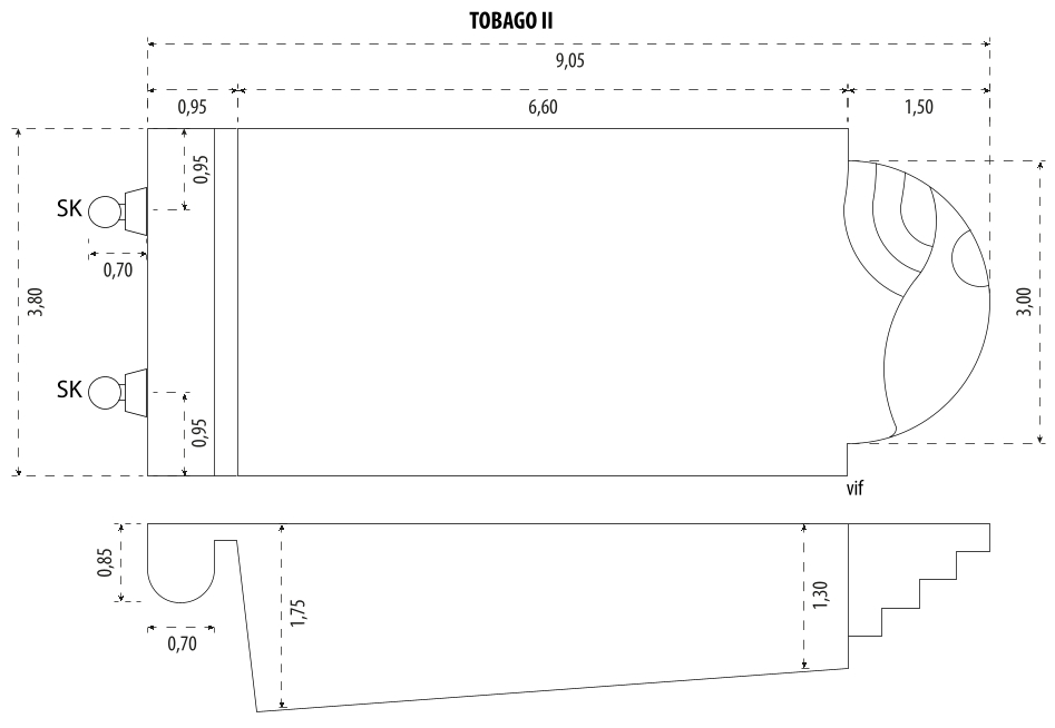 Schéma coque Tobago II - Mediester