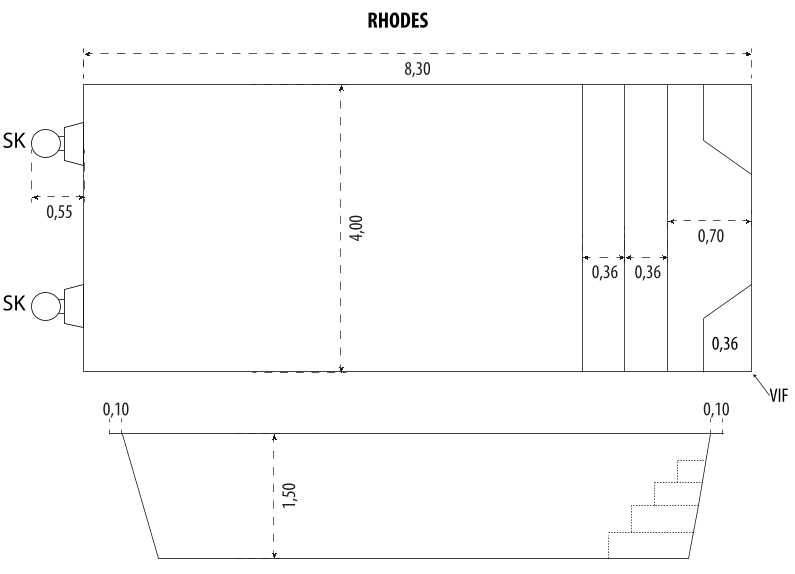 Schéma coque Rhodes - Mediester
