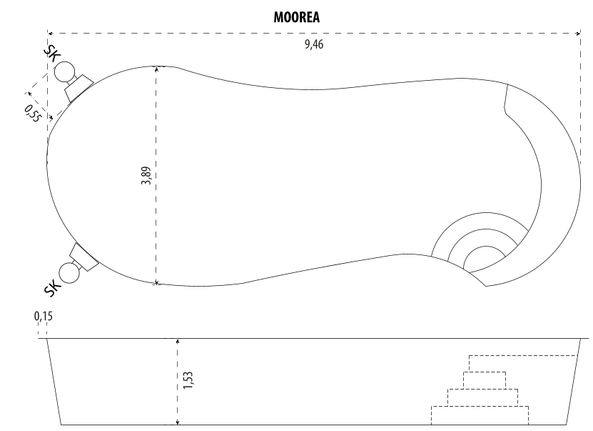 Schéma coque Moorea - Mediester