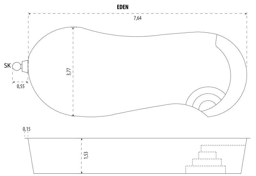 Schéma coque Eden - Mediester