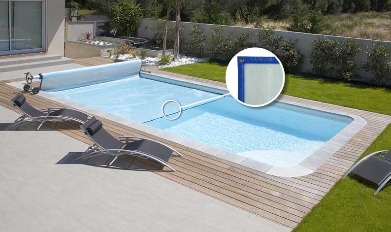 Bâche solaire sol + guard pour piscine - Mediester